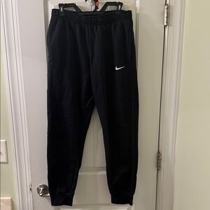 Nike Black Joggers with White Swoosh